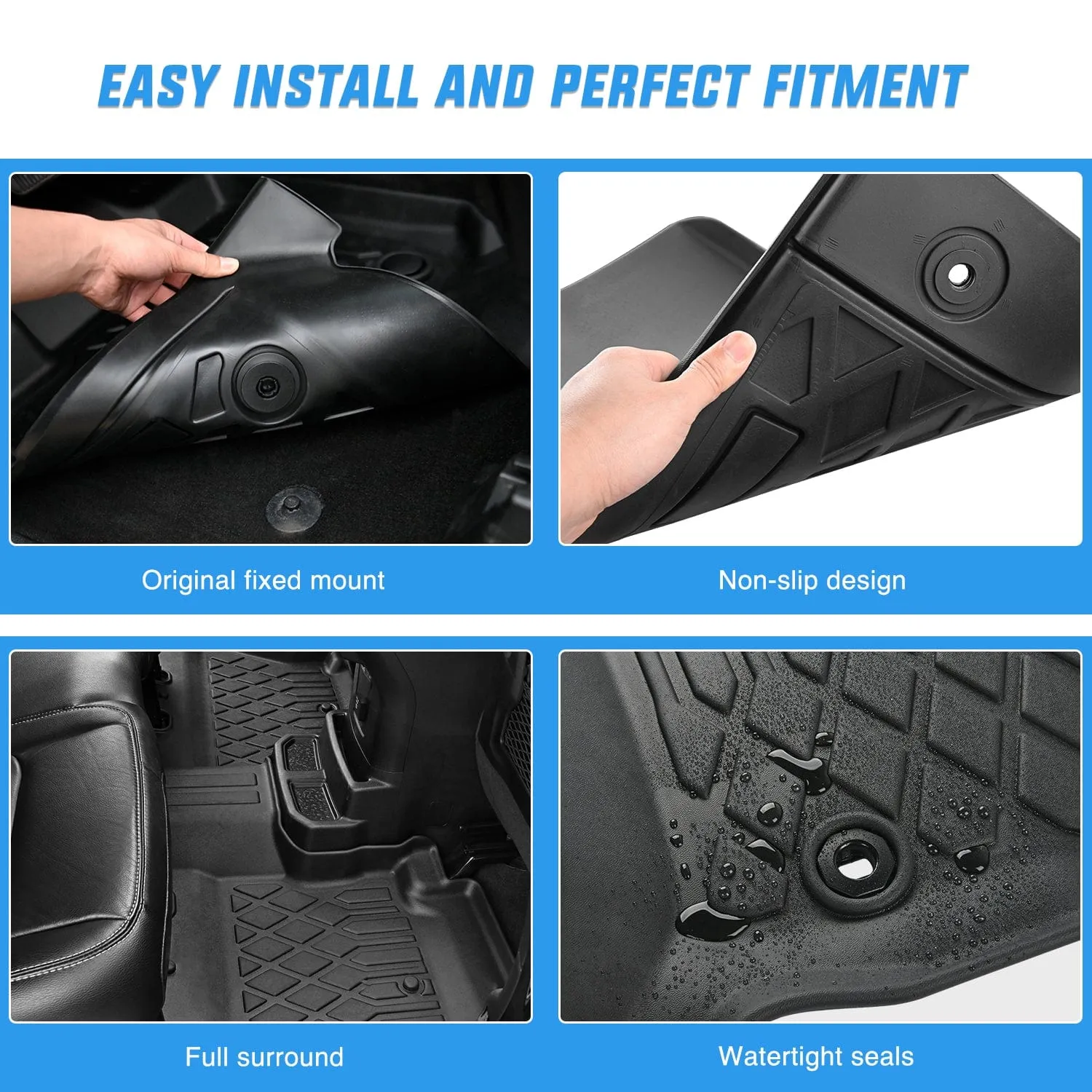 2020-2025 Tesla Model Y 7 Seats TPE Floor Mats