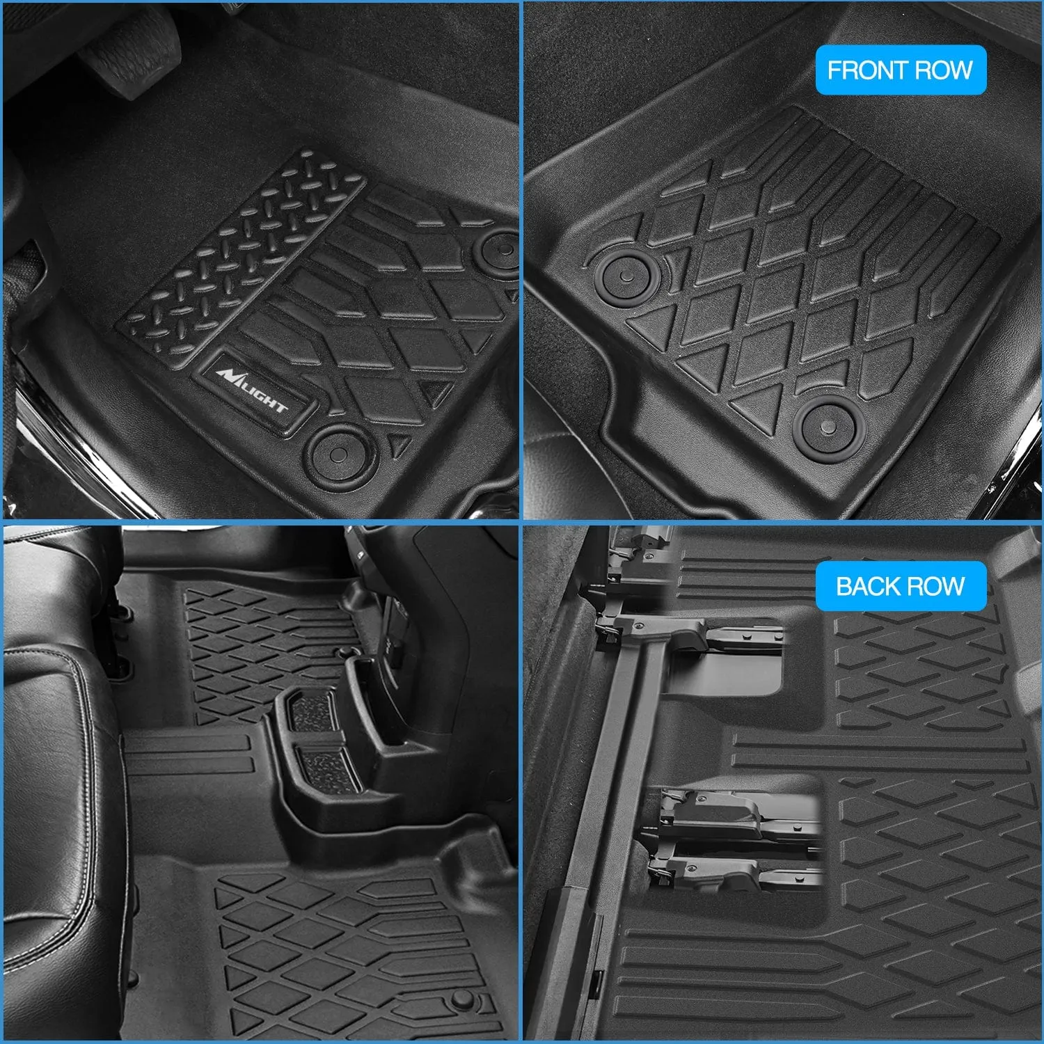 2020-2025 Tesla Model Y 7 Seats TPE Floor Mats